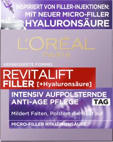 L'Oréal Paris RevitaLift Filler [+Hyaluronsäure] Intensiv Aufpolsternde Anti-Age Pflege Tag Gesichtscreme 50ml