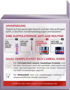 L'Oréal Paris RevitaLift Filler [+Hyaluronsäure] Intensiv Aufpolsternde Anti-Age Pflege LSF 50 Gesichtscreme 50ml