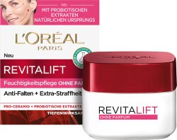 L'Oréal Paris RevitaLift Feuchtigkeitspflege ohne Parfum Anti-Falten + Extra Straffheit Gesichtscreme 50ml