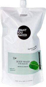 I Want You Naked For Heroes Body Wash Limette & Minze REFILL 1000 ml