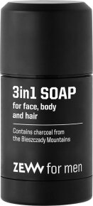 ZEW for men 3 in 1 Soap for Face, Body and Hair with Charcoal 85 ml
