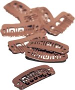 Balmain DoubleHair Clips 10er Set brown