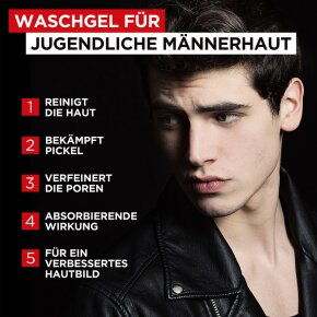 L'Oréal Men Expert Pure Carbon Anti-Pickel Tägliches Waschgel Reinigungsgel 100ml