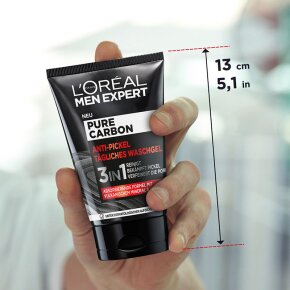 L'Oréal Men Expert Pure Carbon Anti-Pickel Tägliches Waschgel Reinigungsgel 100ml