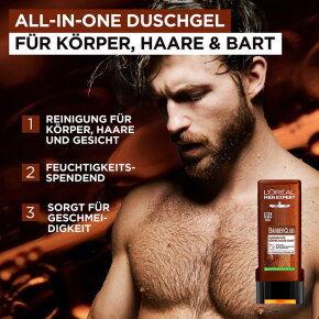 L'Oréal Men Expert Barber Club Duschgel XXL für Körper, Haare & Bart 400 ml