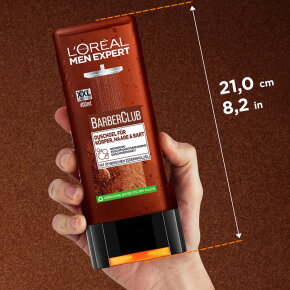 L'Oréal Men Expert Barber Club Duschgel XXL für Körper, Haare & Bart 400 ml