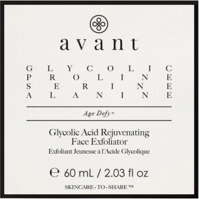 Avant Age Defy+ Glycolic Acid Rejuvenating Face Exfoliator 60 ml