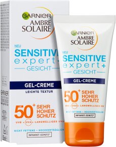 Garnier Ambre Solaire Sensitive expert+ Gesicht Gel-Creme LSF 50+ Sonnengel 50ml
