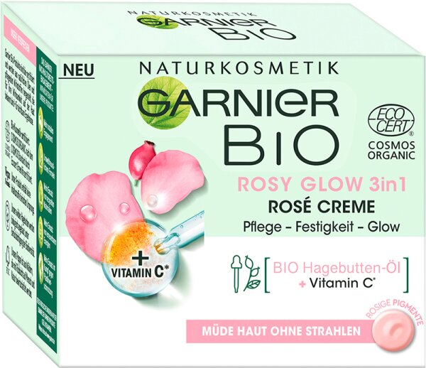 Garnier Bio Rosy Glow 3in1 Rosé Creme 50 ml | Körperpflege-Sets