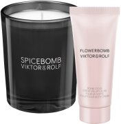 Ihr Geschenk - Viktor & Rolf Flowerbomb Bodylotion 50ml / Spicebomb Duftkerze 75 g