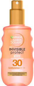 Garnier Ambre Solaire Invisible Protect Glow LSF30 Sonnenschutz-Spray mit Wassermelone für Gesicht und Körper, 150 ml Sonnenspray 150ml