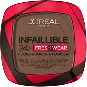 L'Oréal Paris Infaillible 24H Fresh Wear Make-Up-Puder 390 Ebony Puder 9g