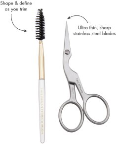 Tweezerman Augenbrauenschere, geblistet mit Bürste 1 Stk.