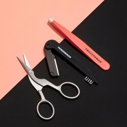 Tweezerman Augenbrauenschere, geblistet mit Bürste 1 Stk.
