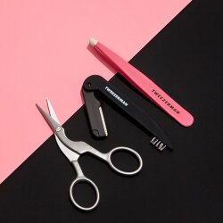 Tweezerman Augenbrauenschere, geblistet mit Bürste 1 Stk.