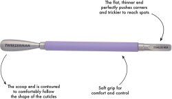 Tweezerman Pushy 2-in-1 Nagelhautschieber + Nagelreiniger 1 Stk.