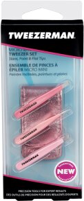 Tweezerman Micro Mini Tweezer Set - Micro Mini Pinzetten Set, Pink