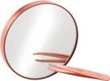 Tweezerman Set = Pinzette + Spiegel Roségold 2 Artikel im Set