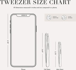 Tweezerman Mini Slant Tweezer & Case - Schräge Mini Pinzette mit Etui, Rose Gold