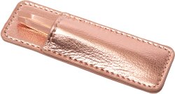 Tweezerman Mini Slant Tweezer & Case - Schräge Mini Pinzette mit Etui, Rose Gold