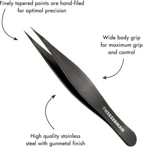 Tweezerman Point Tweezer - Spitze Pinzette, Gunmetal