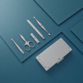 ZWILLING Beauty Aluminium-Etui, schwarzer Samt-Einsatz, 5-tlg.