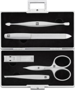 ZWILLING Beauty Aluminium-Etui, schwarzer Samt-Einsatz, 5-tlg.
