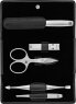 ZWILLING Beauty Druckknopf-Etui, Nappaleder, schwarz, 5-tlg.
