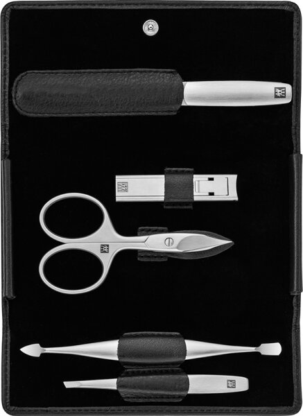 ZWILLING Beauty Druckknopf-Etui, Nappaleder, schwarz