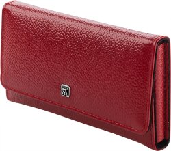 ZWILLING Beauty Druckknopf-Etui, Rindleder, rot, 5-tlg.