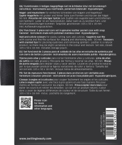 ZWILLING Beauty Druckknopf-Etui, Rindleder, schwarz, 3-tlg.