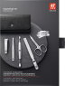 ZWILLING Beauty Classic Inox Druckknopf-Etui, Rindleder, schwarz, 5-tlg.