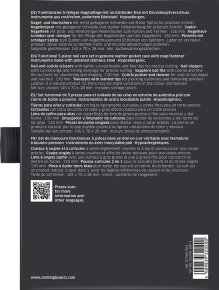 ZWILLING Beauty Classic Inox Druckknopf-Etui, Rindleder, schwarz, 5-tlg.