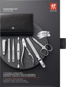 ZWILLING Beauty Druckknopf-Etui, Rindleder, schwarz, 7-tlg.