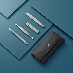 ZWILLING Beauty Leder-Etui, schwarz, 4-tlg.