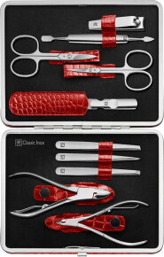 ZWILLING Beauty Rahmen-Etui, Rindleder, rot, 10-tlg.