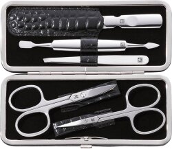 ZWILLING Beauty Rahmen-Etui, Rindleder, schwarz, 5-tlg.