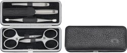 ZWILLING Beauty Rahmen-Etui, Yakleder, schwarz, 5-tlg.