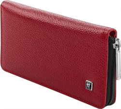 ZWILLING Beauty Reißverschluss-Etui, Rindleder, rot, 5-tlg.
