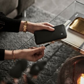 ZWILLING Beauty Reißverschluss-Etui, Rindleder, schwarz, 5-tlg.