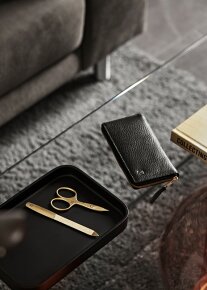 ZWILLING Beauty Reißverschluss-Etui, Rindleder, schwarz, 5-tlg.