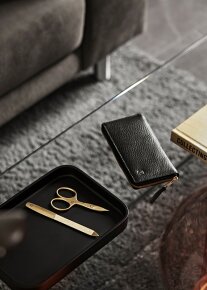 ZWILLING Beauty Reißverschluss-Etui, Rindleder, schwarz, 5-tlg.