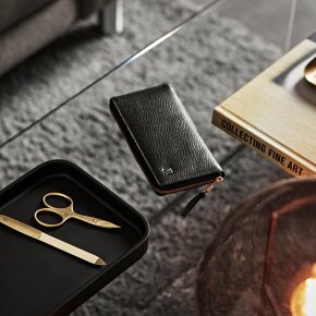 ZWILLING Beauty Reißverschluss-Etui, Rindleder, schwarz, 5-tlg.