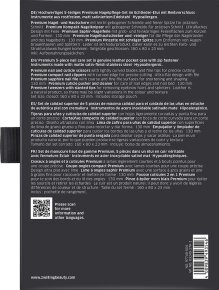 ZWILLING Beauty Reißverschluss-Etui, Rindleder, schwarz, 5-tlg.