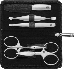 Zwilling Reißverschluss-Etui, Yakleder, 5-tlg. Schwarz 1 Stk.