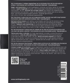 ZWILLING Beauty Taschen-Etui, Rindleder, anthrazit, 3-tlg.