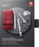 Zwilling Taschen-Etui, Rindleder, 3-tlg. Rot 1 Stk.