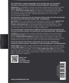 ZWILLING Beauty Classic Taschen-Etui, Rindleder, schwarz, 3-tlg.