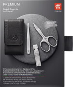 ZWILLING Beauty Premium Taschen-Etui Yak, Rindleder, schwarz, 3-tlg.