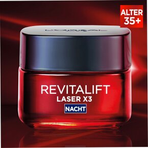 L'Oréal Paris RevitaLift Laser X3 Dreifach-Power Anti-Age Pflege Nacht Gesichtscreme 50ml